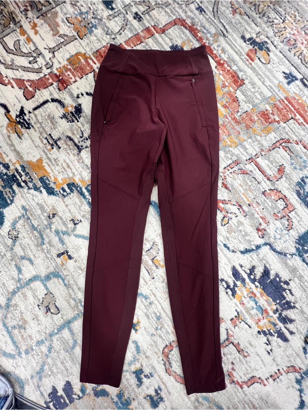 Athleta Wine-Colored High-Rise Performance Leggings